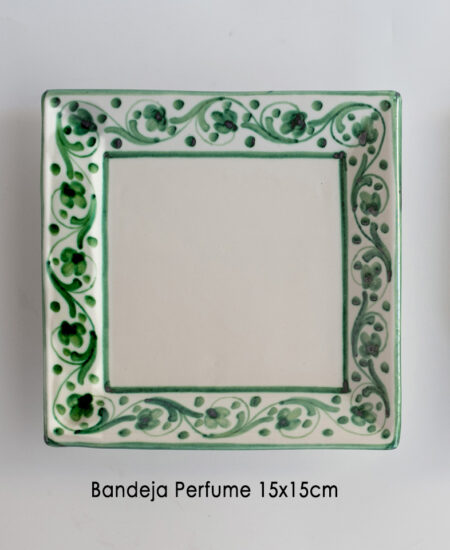 Bandeja Perfume 15x15cm Verde